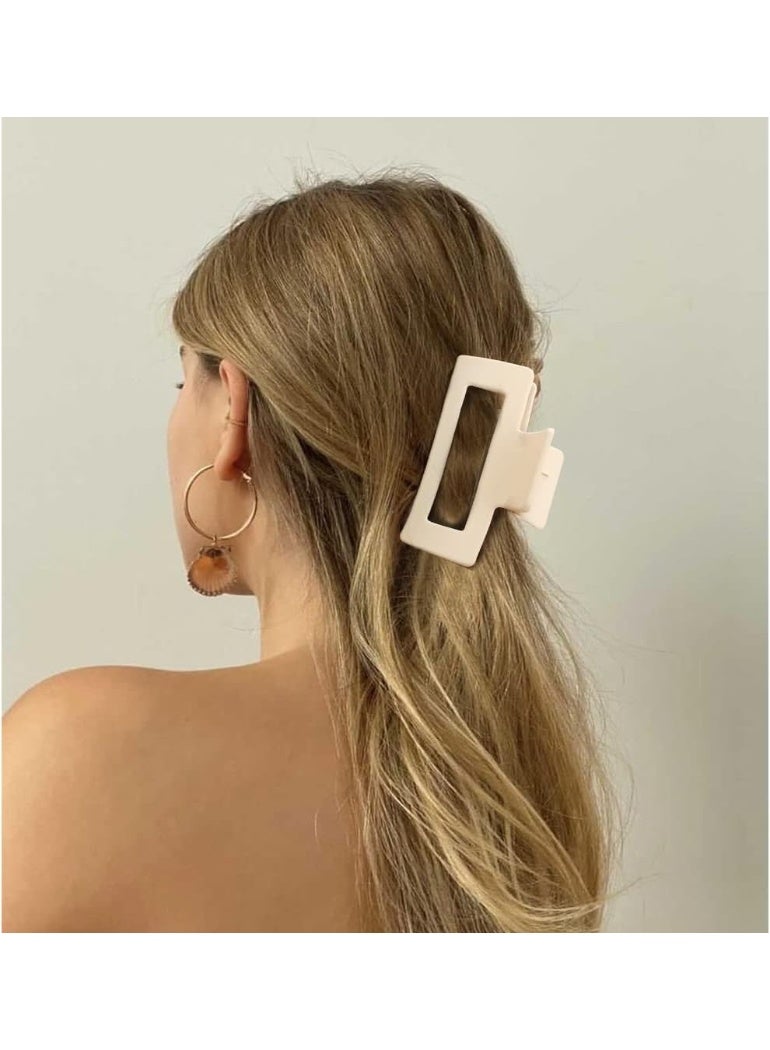 Generic Large Hair Claw Clips Set - 4 Pieces  – Strong Hold Matte Hair Clips for Women, Non-Slip Jaw Clips for Thick & Thin Hair, Bun & Updo Styling – 4 Pieces Multicolor - Image 3